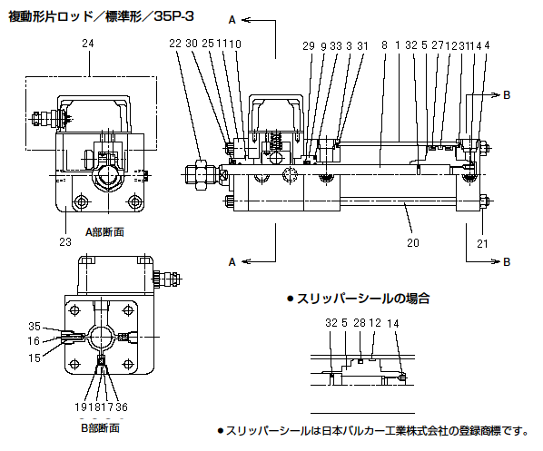 新版-TAIYO 油圧シリンダ用メンテナンスパーツ (ウレタンゴム・標準形